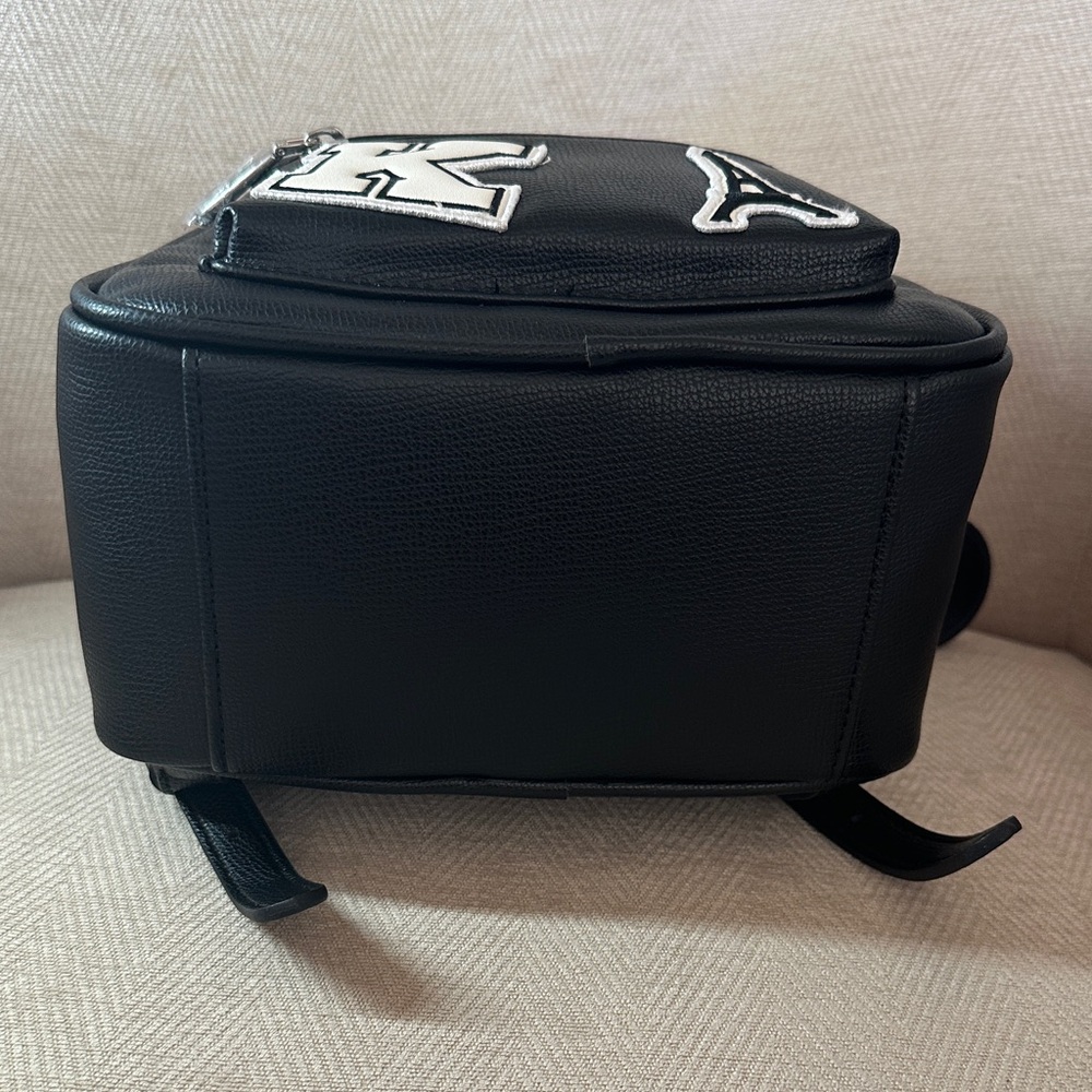 Karl Lagerfeld Black Backpack with Iconic Patches - Picture 8 of 9